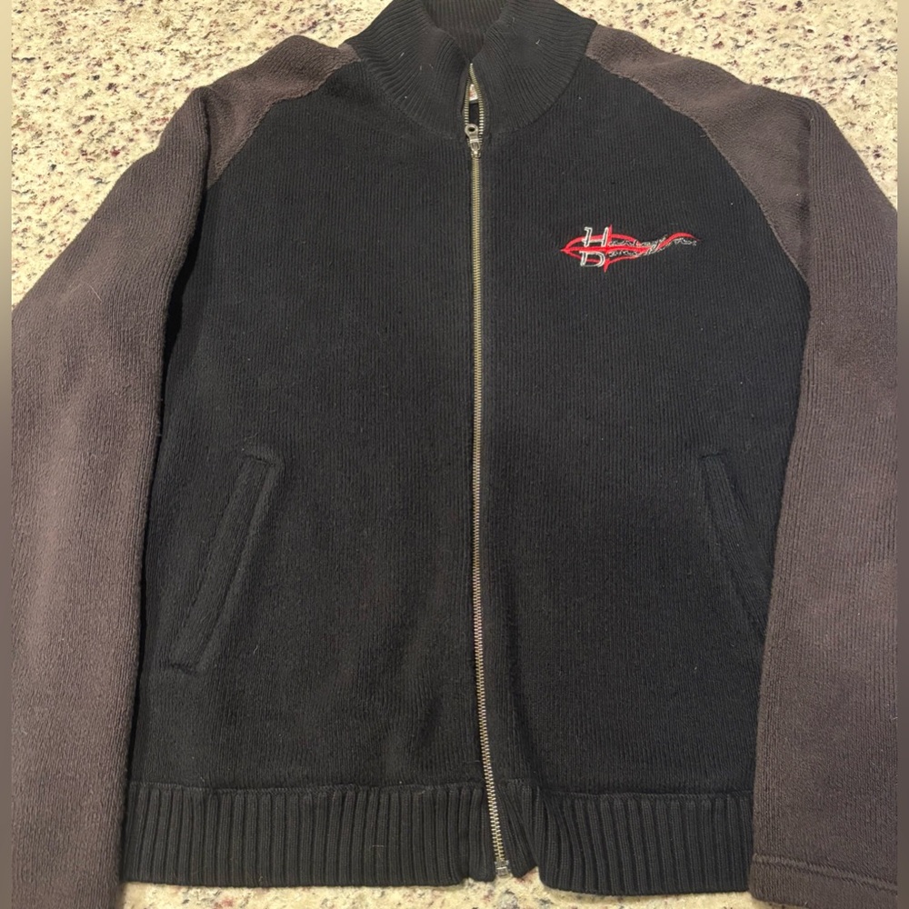 Harley Davidson Zip Up Sweater size XL
